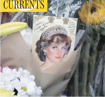  ?? DAN KITWOOD / GETTY IMAGES ?? The death of Diana, Princess of Wales, 20 years ago, saw centuries of stiff-upper-lipped British repression boil over in a howl of collective anguish. Flowers were piled knee-deep at the gates of the royal palaces, grown men wept in the streets, and...