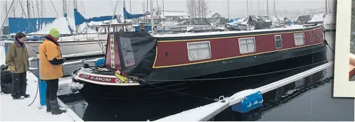  ?? PHOTO: HEGE ABRAHAMSEN ?? Cut Diamond on its new mooring at Hovedoya Marina on an island opposite Oslo.