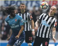  ??  ?? Mohamed Elneny, left, is coming from a long lay-off after damaging an ankle ligament playing for Arsenal in April