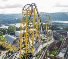  ?? Andrew Rush/Post-Gazette ?? The Steel Curtain roller coaster in 2019 at Kennywood Park in West Mifflin.