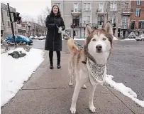  ?? RYAN REMIORZ THE CANADIAN PRESS ?? Ita Skoblinski adopted her dog during the pandemic and posted a joking offer online to let people walk the animal after curfew.