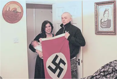  ??  ?? CONVICTED: Claudia Patatas and Adam Thomas gave their baby the middle name of Adolf in admiration of Hitler