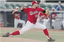  ?? IAN KUCERAK ?? The Okotoks Dawgs will rely heavily on pitcher Liam Stroud, a tall righthande­r who is making the move from bullpen to starter.