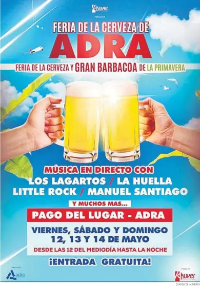  ?? DIARIO DE ALMERÍA ?? Cartel promociona­l de la Feria de la Cerveza y Gran Barbacoa de Adra.