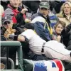  ?? PHOTO: REUTERS ?? About 1750 baseball fans are injured each year at major league games.
