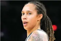  ?? AP Photo/Rick Scuteri, File ?? Phoenix Mercury center Brittney Griner is shown during the first half of Game 2 of basketball's WNBA Finals Oct. 13, 2021, against the Chicago Sky in Phoenix.