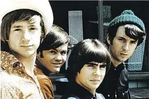  ??  ?? Peter Tork, left, Micky Dolenz, the late Davy Jones and Mike Nesmith in the 1960s. The made-for-TV pop group is back with a new album.