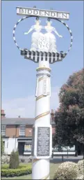  ??  ?? The Biddenden village sign