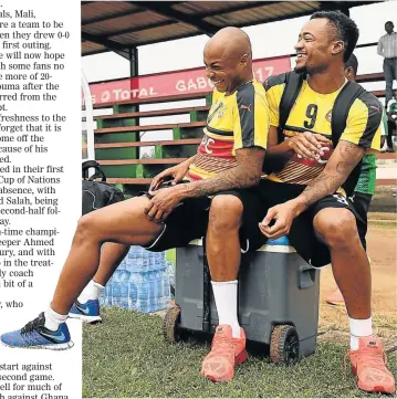  ?? Picture: AFP ?? KEY UPFRONT: Ghana’s forwards Andre Ayew and Jordan Ayew will have key roles in their Afcon Cup match against Mali today