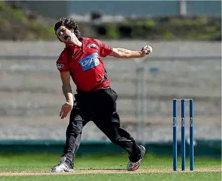  ?? PHOTOSPORT ?? Ryan McCone, here playing for Canterbury, couldn’t stop H-K falling to a first-innings defeat to Wairarapa.