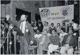  ??  ?? Trevor Manuel addresses the UDF protest in St George’s Cathedral in 1989.