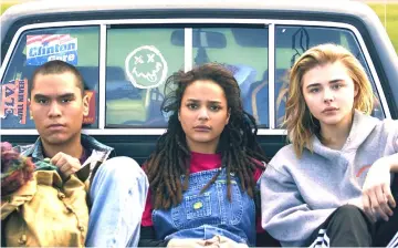  ??  ?? From left, Forrest Goodluck, Sasha Lane and Chloë Grace Moretz star in ‘The Miseducati­on of Cameron Post’. — Courtesy of Film Rise