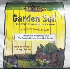  ?? ?? Knockalva Enterprise­s-manufactur­ed Easi-gro garden soil