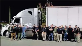  ?? Contribute­d ?? The delegation of Rome Ga Cares volunteers left Rome at 6 a.m. Monday with two tractor trailers and two U-haul trucks loaded with supplies for residents of Beauregard Parish, La., hit hard by Hurricane Laura on Aug. 27.