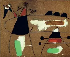  ??  ?? Fantasia «Peinture», 1936 ® Fundação de Serralves, Porto, ® Successió Miró by SIAE 2018
