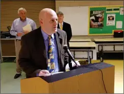  ?? Photo by Joseph B. Nadeau/The Call ?? North Smithfield Town Planner Tom Kravitz speaks at a recent meeting.