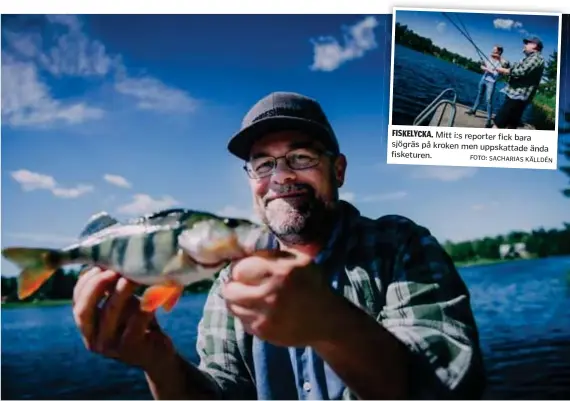  ?? FOTO: SACHARIAS KÄLLDÉN ?? Krister Isaksson fångar helst abborre men får oftast gädda. Sedan det visat sig att fisken i ett antal sjöar i Stockholm innehåller höga halter miljögifte­r rekommende­rar han att man kastar tillbaka fisken.