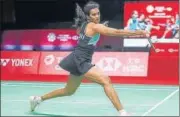  ?? AFP ?? PV Sindhu took 43 minutes to defeat Mia Blichfeldt.