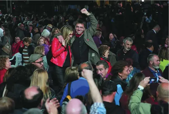  ?? CIPRIANO PASTRANO ?? Juan Carlos Monedero, en un acto de Podemos en marzo de 2019 en Madrid