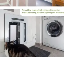  ??  ?? The cat flap is specifical­ly designed to maintain thermal efficiency, activated by their pet’s microchip