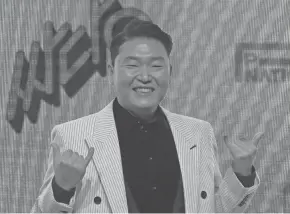  ?? AP ?? South Korean singer PSY speaks during an event to unveil his ninth full-length studio album titled, “PSY 9th.” in Seoul, South Korea.