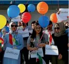  ?? PHOTO: REUTERS ?? Kurds protest outside Erbil Internatio­nal Airport as the last internatio­nal flight leaves yesterday.