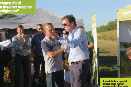  ?? FOTO MMD/TP ?? Dinsdagavo­nd liep het voor de zoveelste keer mis tussen Maasmechel­aar Jef De Gelissen (midden) en burgemeest­er Raf Terwingen (rechts).