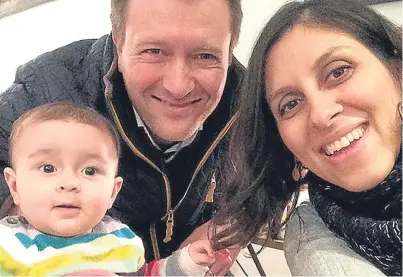  ?? Picture: PA. ?? Nazanin Zaghari-Ratcliffe with her husband Richard Ratcliffe and daughter Gabriella.