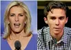  ?? PHOTO: AP ?? Fox News personalit­y Laura Ingraham, left, has apologised to David Hogg, a student survivor from Marjory Stoneman Douglas High School in Parkland, Florida.
