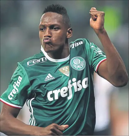  ?? FOTO: GETTY IMAGES ?? Yerry Mina, favorito El rastreo de los centrales experiment­ados en Europa por parte del Barça no ha dado nombres convincent­es