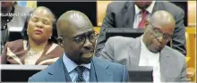  ??  ?? DOZY DUO: Rosina Semenya, left, and Mathole Motshekga did not seem to find Malusi Gigaba’s address to parliament electrifyi­ng