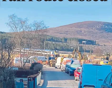  ??  ?? REPAIRS: Two carriages came off the tracks in the early hours of Saturday morning during testing near Dalwhinnie.