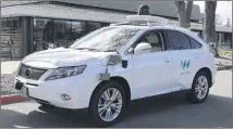  ?? JIM WILSON / THE NEW YORK TIMES ?? Waymo is one of several companies that are partners in ride-hailing company Lyft’s Open Platform Initiative to create technology for self-driving cars.