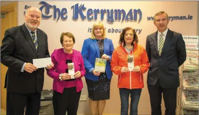  ??  ?? Orla Williams, Killarney
(second from
right), winner of The Kerryman’s All-Ireland Final Package competitio­n, pictured with (from
left) Andrew Roche (Iarnród Éireann Business Developmen­t Manager), Eileen Williams (Kilcummin), Siobhan Murphy (The...