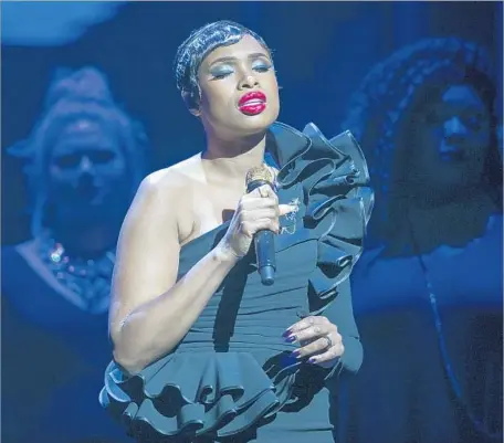  ?? Rich Polk Getty Images ?? JENNIFER HUDSON performs in a show that reflected on the legacy of Center Theater Group, which is marking its 50th anniversar­y.