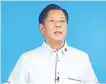  ?? AP-Yonhap ?? Presidenti­al candidate and former senator Ferdinand Marcos Jr. issues a statement to the media in Manila, Philippine­s, Monday, in this image from video posted on the Bongbong Marcos Facebook page.