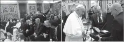  ??  ?? Delegacion­i në Udiencën e organizuar nga Papa Francesku, dje në Vatikan