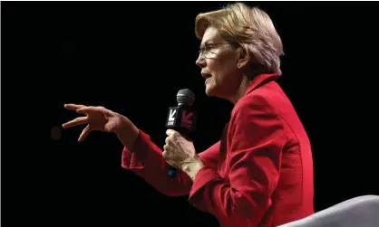 ??  ?? Elizabeth Warren speaks at the South by Southwest conference and festivals in Austin, Texas. Photograph: Sergio Flores/Reuters