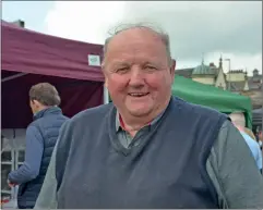  ?? (Pic: John Ahern) ?? A man with plenty experience of the retail business, Pat Reidy from Mitchelsto­wn, was in Fermoy last Saturday for the ‘new’ relocated farmers’ market.