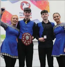  ??  ?? U18 mixed half set gold medal winners Liam Spillane, Kianan O’Doherty, Shona Murphy and Meghann Cronin