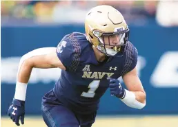  ?? DANIEL KUCIN JR./AP ?? Navy linebacker John Marshall was the only player unanimousl­y picked to the All-American Athletic Conference team by the conference coaches.