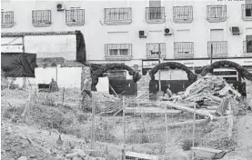  ?? EL PERIÓDICO ?? Reanudació­n de la obra en el solar del convento de las Concepcion­istas.