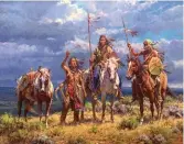  ??  ?? Martin Grelle, Offerings on the Wind, oil on linen, 48 x 60” Estimate: $125/175,000 SOLD $438,750
