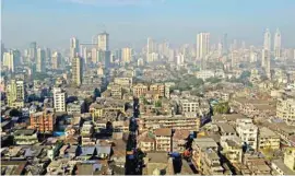  ?? —AFP photos ?? A general view of the Bhendi Bazaar area of Mumbai that is being redevelope­d under the Cluster Developmen­t Act 2009 by the Saifee Burhani Upliftment Trust.
