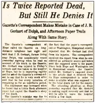  ?? (Arkansas Democrat-Gazette) ?? Story from the April 21, 1921, Arkansas Gazette. Staff writer Fletcher Chenault covered the tornado.