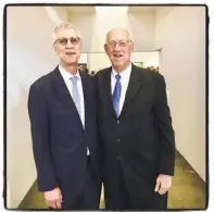  ??  ?? CCA President Stephen Beal (left) with board chairman and architect Art Gensler at the gala.