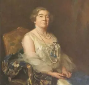  ?? ?? Portrait of Lady Margaret Hulton Strickland by Edward Caruana Dingli.