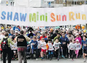  ?? LYLE STAFFORD ?? Shaw Communicat­ions will match the money raised by mini run participan­ts up to $10,000.