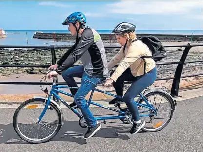  ??  ?? People are invited to join the Angus councillor for talks on a bike ride – or even share a tandem.