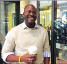  ?? Associated Press photo ?? Darlington Ibekwe, a lawyer who lives in Los Angeles, said a cancer warning would be annoying but wouldn’t stop him from treating himself to three lattes a week.
